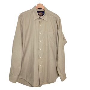 Ralph Lauren Chaps Vintage Linen Long Sleeve Button Up Mens 17 34 / 35 Shirt
